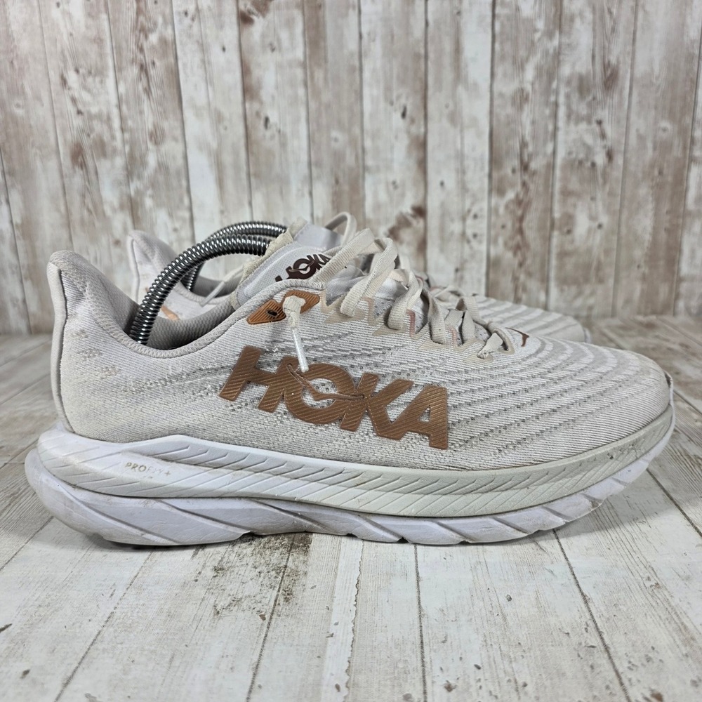 Hoka Mach 5 Womens Running Shoes White Copper 1127894 WCPP Size 10B